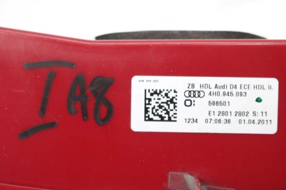 AUDI A8 LAMPY LED TYŁ 4H0945095 4H0945096 4H0945095 4H0945096 lampa tylna D4 4H0945093 4H0945094 4H0945095 4H0945096 4H0945095