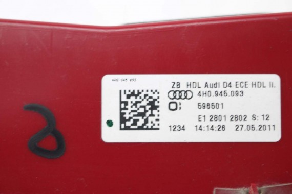 AUDI A8 LAMPY LED TYŁ 4H0945095 4H0945096 4H0945095 4H0945096 lampa tylna D4 4H0945093 4H0945094 4H0945095 4H0945096 4H0945095