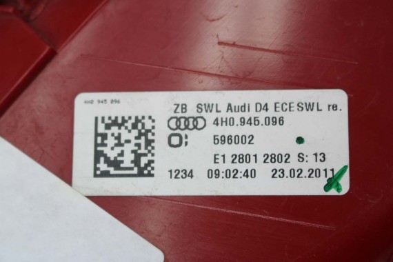 AUDI A8 LAMPY LED TYŁ 4H0945095 4H0945096 4H0945095 4H0945096 lampa tylna D4 4H0945093 4H0945094 4H0945095 4H0945096 4H0945095