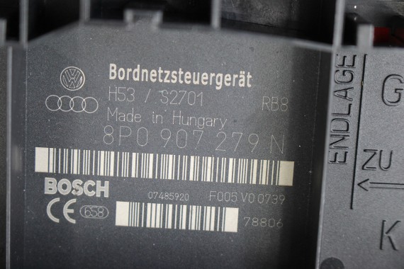 AUDI A3 STEROWNIK MODUŁ BORDNETZ BCM 8P0907279N 8P0 907 279 N 8P0907279N MOCY ŚWIATŁA Xenon 8P0907279B 8P0907279K 8P0907279P 8P