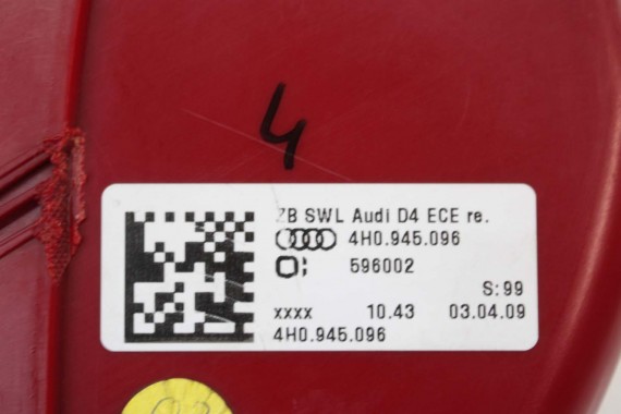 AUDI A8 LAMPY LED TYŁ 4H0945095 4H0945093 4H0945094 4H0945095 lampa tylna D4 4H0945093 4H0945093 4H0945094 4H0945095 4H0945095