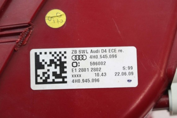 AUDI A8 LAMPY LED TYŁ 4H0945095 4H0945093 4H0945094 4H0945095 lampa tylna D4 4H0945093 4H0945093 4H0945094 4H0945095 4H0945095