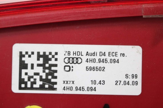 AUDI A8 LAMPY LED TYŁ 4H0945095 4H0945093 4H0945094 4H0945095 lampa tylna D4 4H0945093 4H0945093 4H0945094 4H0945095 4H0945095