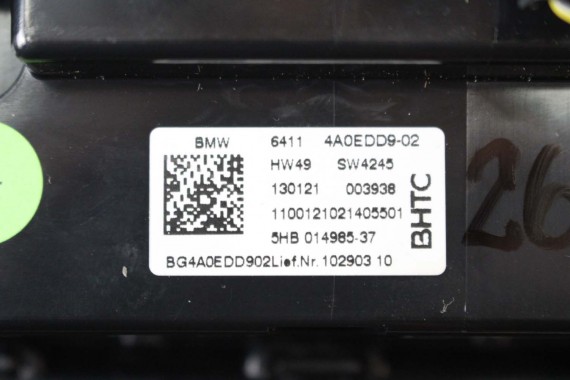 BMW X4 G04 X4M F98 PANEL KLIMY 4AE0DD9 KLIMATYZACJI moduł sterownik nawiewu wentytlacja X4M F98 X4 M 64114AE0DD9 4AE0DD9 4AE0DD9