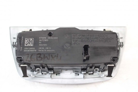 BMW X4 G02 PRZEŁĄCZNIK WŁĄCZNIK ŚWIATEŁ 9472965 panel EUROPA reflektorów sterowanie X4 X3 61319472965 9472965 6995032  9363286