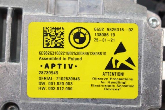 BMW X4 G02 ZEGAR 5A340A2 62105A340A2 Prędkościomierz HUD 6210 5A340A2 5A340A2 5A340A2 5A340A2 5A340A2 9826316 66529826316 X3