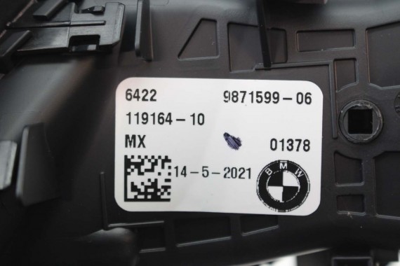 BMW X4M F98 KRATKI WLOTY POWIETRZA KONSOLI 9871599 9871604 kratka wlot nawiewu X4 G02 X3 64229871599 64229871604 9871599 9871604