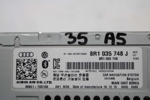 AUDI A4 A5 Q5 FL CZYTNIK MMI 8R1035748J 3G+ SD 8R1 035 748 J DVD HIGH MULTIMEDIA 8K 8T 8R LIFT B8 8R1035748 8R1035748J 8R1035748