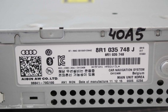 AUDI A4 A5 Q5 FL CZYTNIK MMI 8R1035748J 3G+ SD 8R1 035 748 J DVD HIGH MULTIMEDIA 8K 8T 8R LIFT B8 8R1035748 8R1035748J 8R1035748