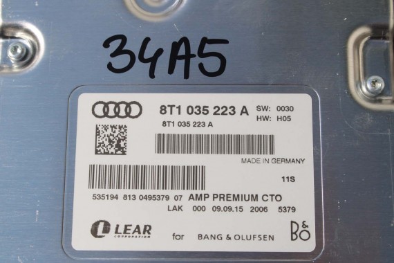 AUDI A5 SPORTBACK GŁOŚNIKI BANG & OLUFSEN 8T8 8T 8T1035223A 8K0035411A 8T0035415B 8T0035416 8T0035397A 8K9035382A 8K9035709