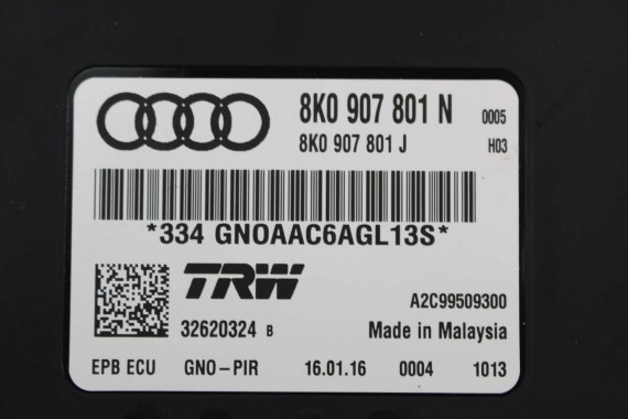 AUDI A4 A5 Q5 MODUŁ STEROWNIK HAMULCA EPB 8K0907801N 8K0907801J 8K0 907 801 PARKOWANIA 8K 8T 8K0907801M 8K0907801P FL 8K0907801N