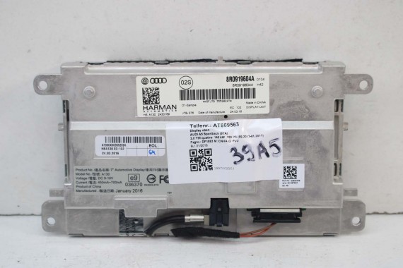 AUDI A4 A5 Q5 A6 Q7 MONITOR LCD MMI 8R0919604A 8R0 919 604 ekran wyświetlacz 8R0919604 8F0919604 4F0919604 8R0919604A 8R0919604