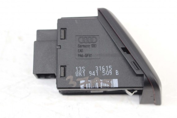 AUDI A4 A5 PRZYCISK ŚWIATEŁ AWARYJNYCH 8K1941509B 8K1941509 8K1 941 509 V10 czarny 8K 8T włącznik 8K1941509B 8K1941509 8K1941509