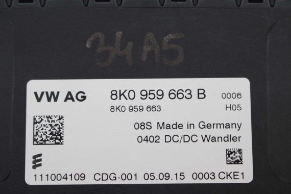 AUDI SEAT SKODA STABILIZATOR NAPIĘCIA 8K0959663B 8K0959663 8K0 959 663 B 8K0 959 663 8K0959663F 8K0959663F 8K0959663B 8K0959663B