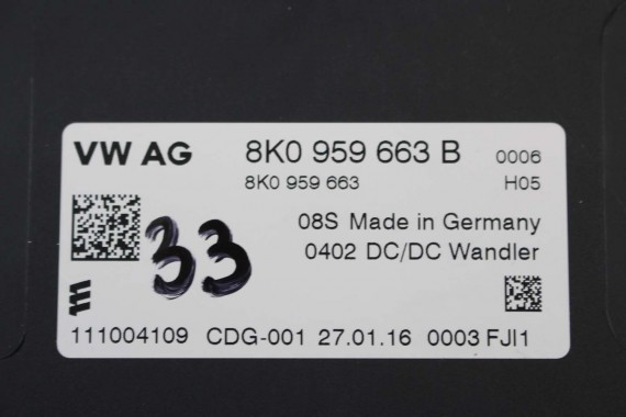 AUDI SEAT SKODA STABILIZATOR NAPIĘCIA 8K0959663B 8K0959663 8K0 959 663 B 8K0 959 663 8K0959663F 8K0959663F 8K0959663B 8K0959663B
