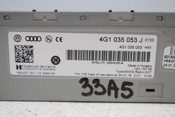 AUDI A4 A5 A6 A7 Q5 TUNER RADIO MMI 4G1035053J 4G1 035 053 J UNIT 3G+ HIGH 4G1035053J 8K 8T LIFT 4G1035053 4G1035053J 4G1035053J