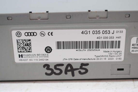 AUDI A4 A5 A6 A7 Q5 TUNER RADIO MMI 4G1035053J 4G1 035 053 J UNIT 3G+ HIGH 4G1035053J 8K 8T LIFT 4G1035053 4G1035053J 4G1035053J
