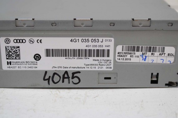 AUDI A4 A5 A6 A7 Q5 TUNER RADIO MMI 4G1035053J 4G1 035 053 J UNIT 3G+ HIGH 4G1035053J 8K 8T LIFT 4G1035053 4G1035053J 4G1035053J