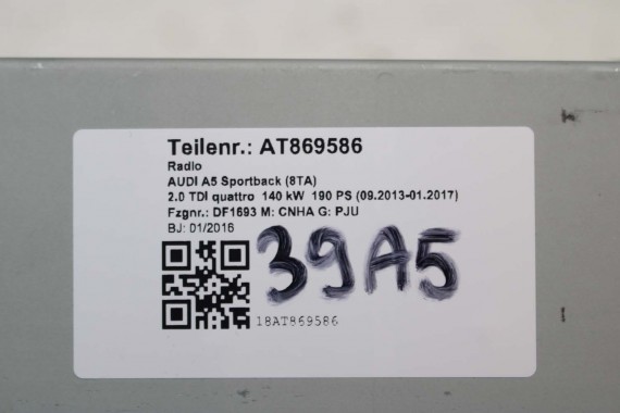 AUDI A4 A5 A6 A7 Q5 TUNER RADIO MMI 4G1035053J 4G1 035 053 J UNIT 3G+ HIGH 4G1035053J 8K 8T LIFT 4G1035053 4G1035053J 4G1035053J