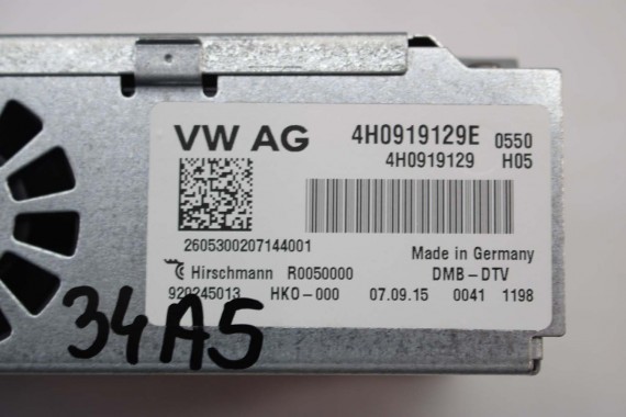 AUDI A4 A5 A6 A8 TUNER TV 3G HYBRID MMI 4H0919129E 4H0 919 129 E 8U 8R 4L 4H0919129E 4H0919129E 4H0919129E 4H0919129E 4H0919129