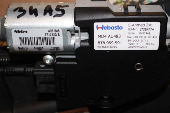 AUDI A5 SPORTBACK SZYBERDACH DACH 8T8877041E 8T8877049 8T8 877 041 E 8T FL LIFT DACH  8T8877041E 8T8877049 8T8877041E 8T8877049