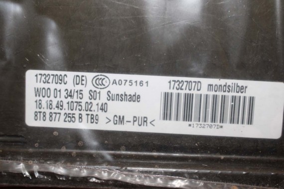 AUDI A5 SPORTBACK SZYBERDACH DACH 8T8877041E 8T8877049 8T8 877 041 E 8T FL LIFT DACH  8T8877041E 8T8877049 8T8877041E 8T8877049