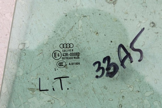 AUDI A5 SPORTBACK SZYBA DRZWI LEWE 8T8845205 tył 8T8 845 205 lewa tylna drzwiowa rok 2015 kolor E6 AS2 8T8 8T8845205A 8T8845205B