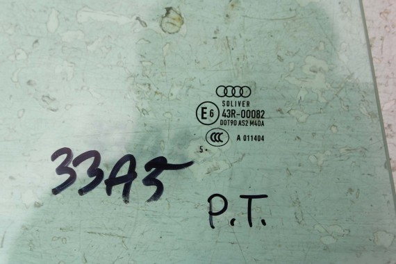 AUDI A5 SPORTBACK SZYBA DRZWI PRAWE 8T8845206 tył 8T8 845 206 prawa tylna drzwiowa rok 2015 kolor E6 AS2 8T8845206A 8T8845206B