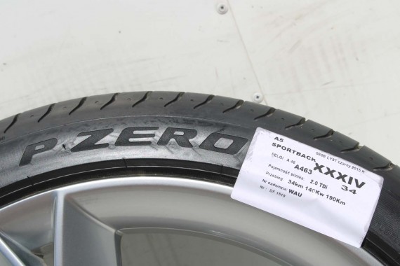 AUDI A4 A5 FELGI 19 cali OPONY KOŁA felga 8T0601025CK 8.5J*19H2 ET32 opona PIRELLI PZERO 255/35/19 96Y lato 8K B8 8T 8T0601025CK