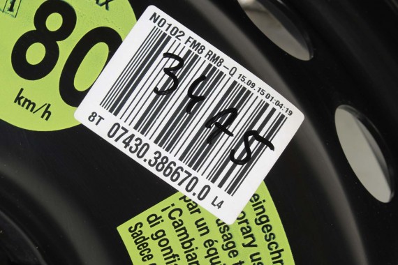 AUDI A4 A5 KOŁO DOJAZDOWE 8K0601027F DOJAZDÓWKA ZAPAS 8K0601027D 4B*19H2 ET29 5x112 HANKOOK S300 125/70/19 100M 8K B8 8T 8F