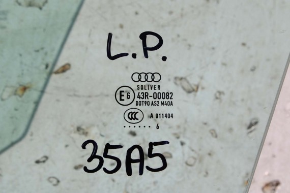 AUDI A5 SPORTBACK SZYBA DRZWI LEWE 8T8845201 lewa przód przednia 8T8845201 2015 zielony drzwiowa 8T8845201A 8T8845201B 8T8845201