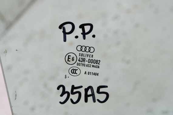 AUDI A5 SPORTBACK SZYBA DRZWI PRAWE 8T8845202 lewa przód 8T8845202 rok 2016 zielony drzwiowa 8T8845202A 8T8845202B 8T8845202 8T8