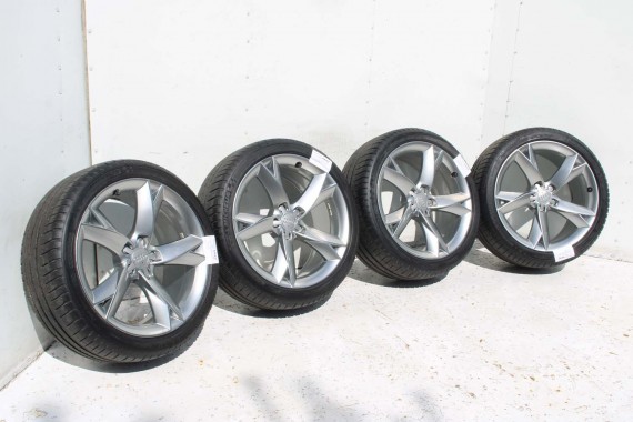 AUDI A4 A5 FELGI 19 cali OPONY KOŁA felga 8T0601025CK 8.5J*19H2 ET32 opona Michelin Pilot Sport 37 255/35/19 96Y lato 8K B8 8T