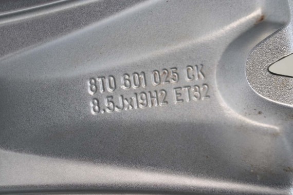 AUDI A4 A5 FELGI 19 cali OPONY KOŁA felga 8T0601025CK 8.5J*19H2 ET32 opona Michelin Pilot Sport 37 255/35/19 96Y lato 8K B8 8T