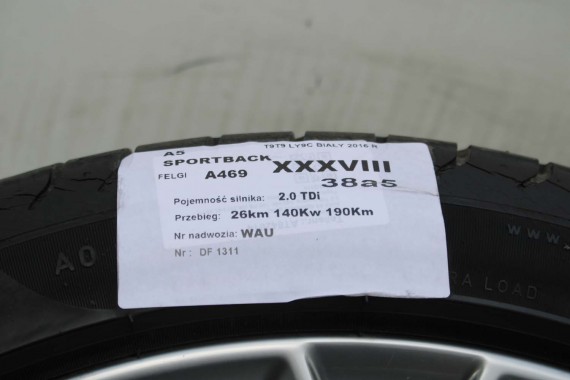 AUDI A4 A5 FELGI 19 cali OPONY KOŁA felga 8T0601025CK 8.5J*19H2 ET32 opona PIRELLI PZERO 255/35/19 96Y lato 8K B8 8T 8T0601025CK