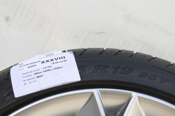 AUDI A4 A5 FELGI 19 cali OPONY KOŁA felga 8T0601025CK 8.5J*19H2 ET32 opona PIRELLI PZERO 255/35/19 96Y lato 8K B8 8T 8T0601025CK