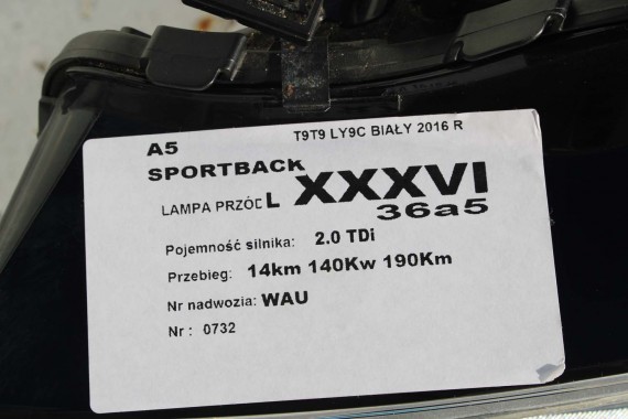 AUDI A5 LAMPY PRZÓD 8T0941005C 8T0941006C przednia lampa xenon 8K0941597E 4G0907697G 8T0941043C 8T0941044C 4G0907697F 8T0941005C