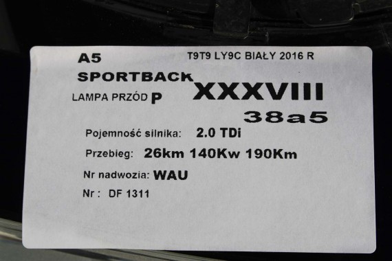 AUDI A5 LAMPY PRZÓD 8T0941005C 8T0941006C przednia lampa xenon 8K0941597E 4G0907697G 8T0941043C 8T0941044C 4G0907697F 8T0941005C