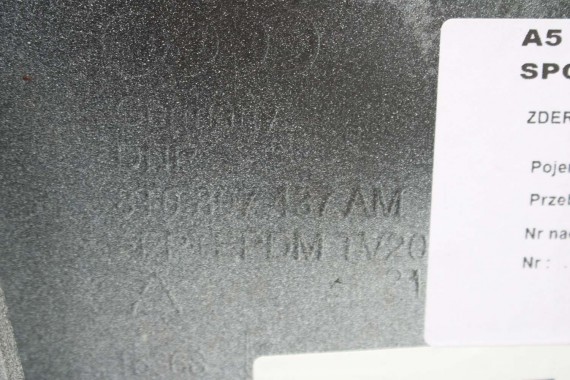 AUDI A5 LIFT PRZÓD 8T LY9C maska błotniki zderzak przedni błotnik T9T9 FL S-LINE 8T0823029 8T0821105 8T0821106 8T0853651 T9 Y9C