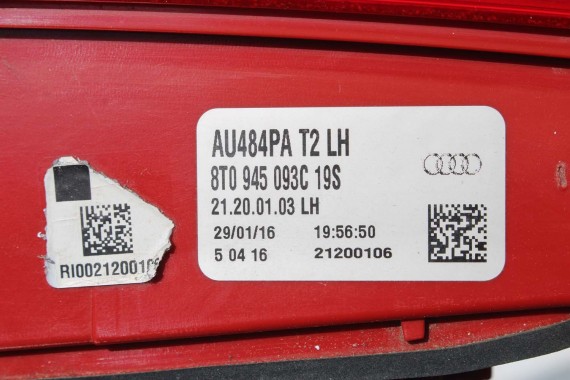 AUDI A5 SPORTBACK LAMPA TYŁ LAMPY TYLNE 8T8945095F 8T8945096F 8T0945093C 8T0945094C 8T8945095F 8T8945096F 8T0945093C 8T0945094C