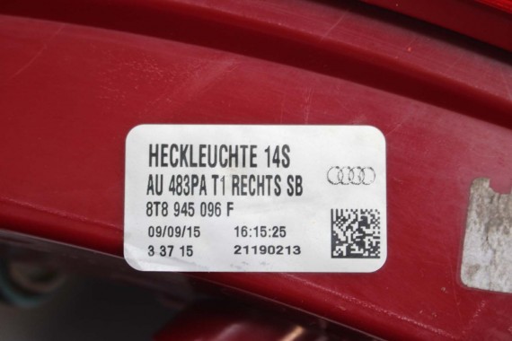 AUDI A5 SPORTBACK LAMPA TYŁ LAMPY TYLNE 8T8945095F 8T8945096F 8T0945093C 8T0945094C 8T8945095F 8T8945096F 8T0945093C 8T0945094C