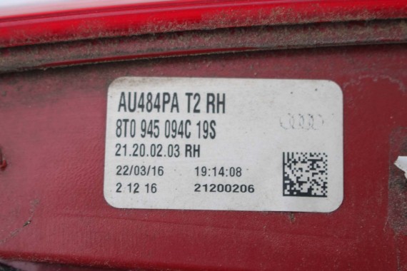 AUDI A5 SPORTBACK LAMPA TYŁ LAMPY TYLNE 8T8945095F 8T8945096F 8T0945093C 8T0945094C 8T8945095F 8T8945096F 8T0945093C 8T0945094C