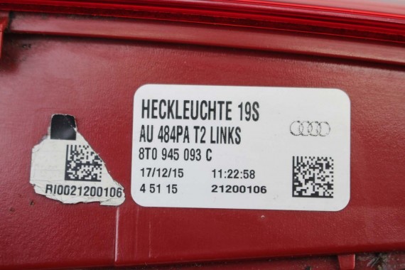AUDI A5 SPORTBACK LAMPA TYŁ LAMPY TYLNE 8T8945095F 8T8945096F 8T0945093C 8T0945094C 8T8945095F 8T8945096F 8T0945093C 8T0945094C