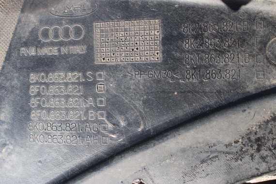 AUDI A4 A5 OSŁONA POD SILNIK SKRZYNI 8K1863821 8K1863821B SILNIKA 8K 8T 8K1863822S  8K1863822P FL LIFT 8K1 863 821 B 8K1 863 822