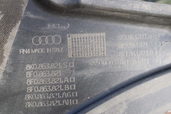 AUDI A4 A5 OSŁONA POD SILNIK SKRZYNI 8K1863821 8K1863821B SILNIKA 8K 8T 8K1863822S  8K1863822P FL LIFT 8K1 863 821 B 8K1 863 822