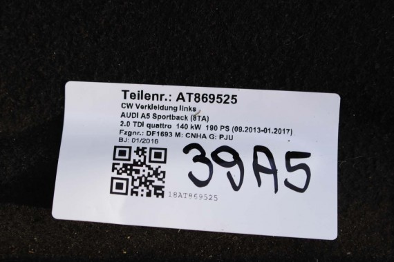 AUDI A4 A5 OSŁONA WYKŁADZINA PODWOZIA PODŁOGI 8K 8K0825207D 8T8825207B 8F0825207B 8K0825208H 8T8825208B 8F0825208D FL LIFT B9 8T