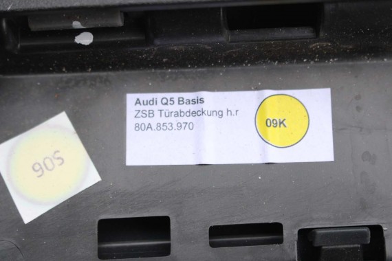 AUDI Q5 LISTWA DRZWI dolna drzwiowa 80A853970 80A853960 prawa tył tylna 80A 853 970 fy 80A853960 80A853960A 80A853970A 80A853970