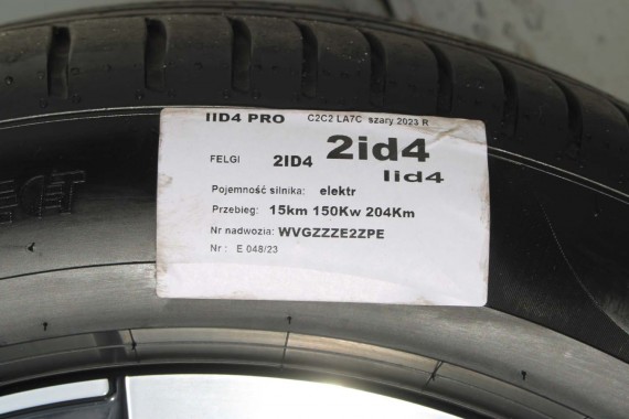 VW ID4 ID5 FELGI 19 cali OPONY KOŁA 11A601025 felga 8J*19H2 ET45 opona PIRELLI SCORPION 235/55 R19 101T 255/50 103T 11A601025