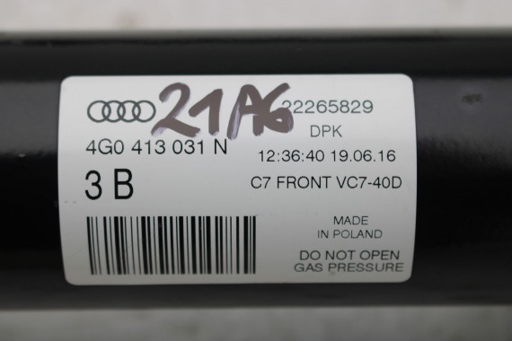 AUDI A6 4G AMORTYZATOR 4G0413031N TELESKOP PRZÓD + TYŁ amory mcpherson 4 szt. 4G0413031 4G5513035F 4G0413031 8K0411105 4G5513035