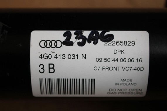 AUDI A6 4G AMORTYZATOR 4G0413031N TELESKOP PRZÓD + TYŁ amory mcpherson 4 szt. 4G0413031 4G5513035F 4G0413031 8K0411105 4G5513035